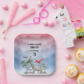 Dinosaurussen wilden peuter verjaardag papieren bordje (Feest)