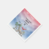 Dinosaurussen wilden peuter verjaardag servet (Hoek)