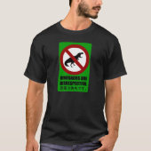 Dinosaurussen zijn respectloos t-shirt (Voorkant)