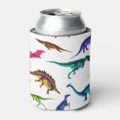 Dinosaurussilhouetten: schetspatroon. blikjeskoeler (Blikje Voorkant)