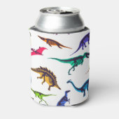 Dinosaurussilhouetten: schetspatroon. blikjeskoeler (Blikje Achterkant)