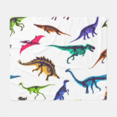 Dinosaurussilhouetten:  schetspatroon. fleece deken (Voorkant (Horizontaal))