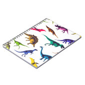 Dinosaurussilhouetten:  schetspatroon. notitieboek (Linkerzijde)