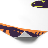 Dinosaurussilhouetten: schetspatroon. poster (Hoek)