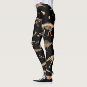 Dinosaurusskeletten, fossielen, patroon. leggings (Links)