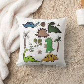 Dinosaurussoorten Cartoon Babykamer Kinderkussen Kussen (Deken)
