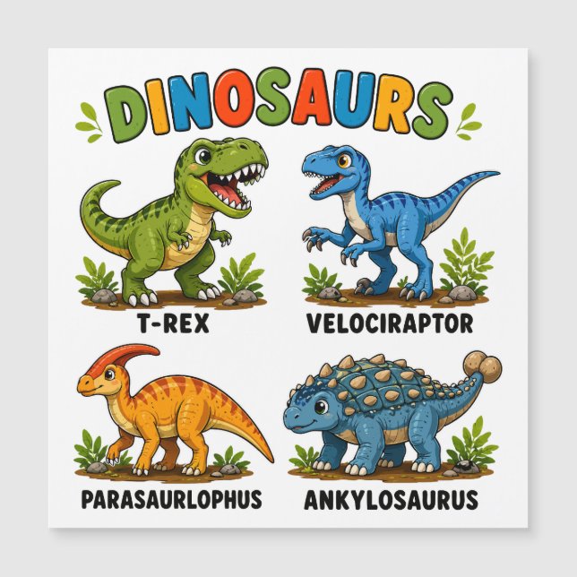 Dinosaurussoorten leren voor kinderen (Voorkant)