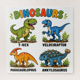 Dinosaurussoorten leren voor kinderen legpuzzel