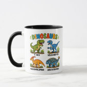 Dinosaurussoorten leren voor kinderen mok (Links)