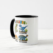Dinosaurussoorten leren voor kinderen mok (Voorkant links)