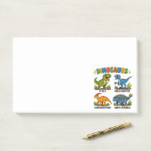 Dinosaurussoorten leren voor kinderen post-it® notes (Op bureau)
