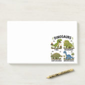 Dinosaurussoorten leren voor kinderen post-it® notes (Op bureau)