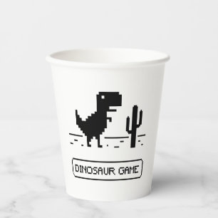 Dinosaurusspel. Papieren Bekers