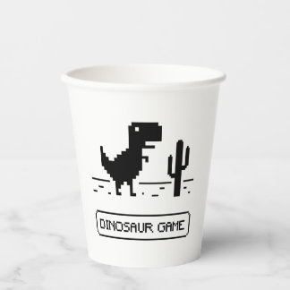 Dinosaurusspel. Papieren Bekers