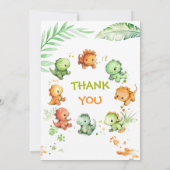 Dinosaurusverjaardag met foto-optie kaart (Achterkant)