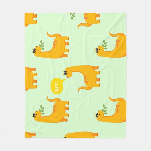 Dinosaurusverrukking: het heldere patroon van Kind Fleece Deken (Voorkant)