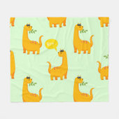 Dinosaurusverrukking: het heldere patroon van Kind Fleece Deken (Voorkant (Horizontaal))