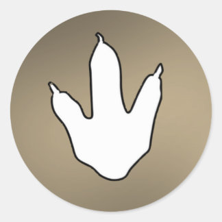 Dinosaurusvoetafdruk Ronde Sticker