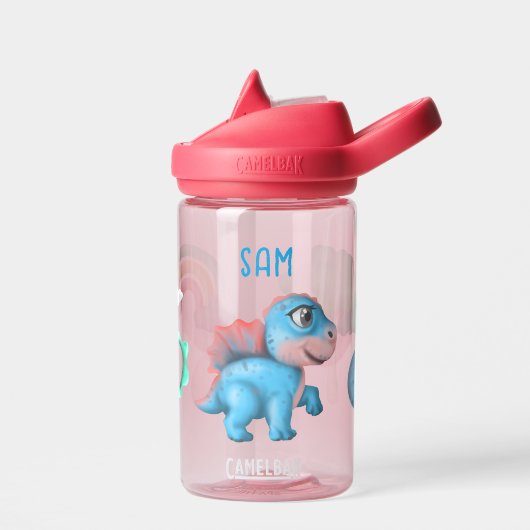 Dinosauruswaterfles, Kinder Schattigee Dino Waterfles (Links)