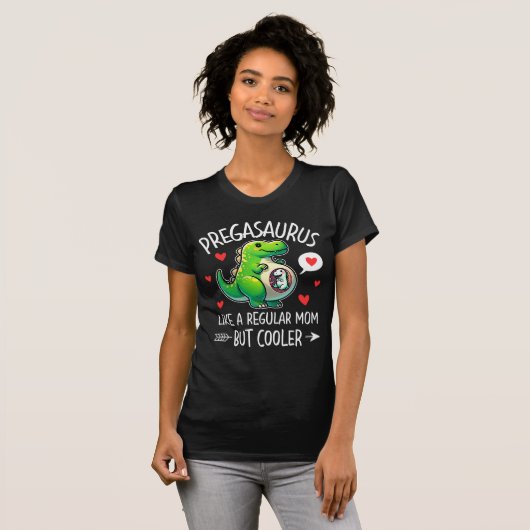 Dinosauruszwangerschap aankondiging T-Rex Pregosau T-shirt (Voorkant volledig)
