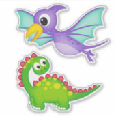Dinosiroop cartoon sticker (Voorkant)