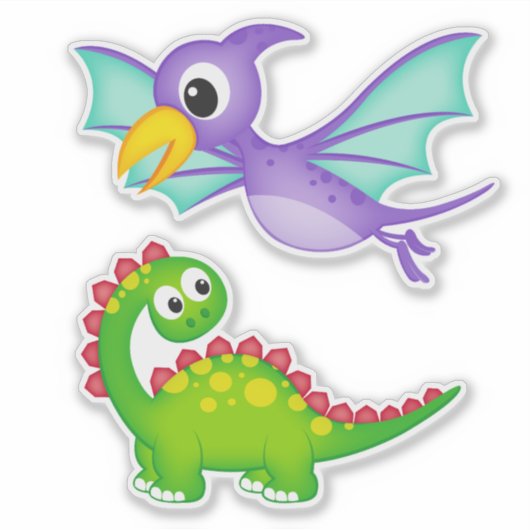 Dinosiroop cartoon sticker (Voorkant)