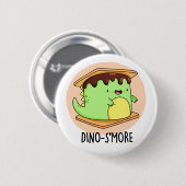Dinosmore Funny Dinosaur Smore Pun Ronde Button 5,7 Cm (Voorkant /achterkant)