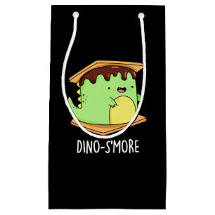 Dinosmore Grappige Dinosaur Pun Dark BG Klein Cadeauzakje