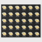 Dinosnore Funny Sleeping Dinosaur Pun Dark BG Cadeaupapier (Vlak)