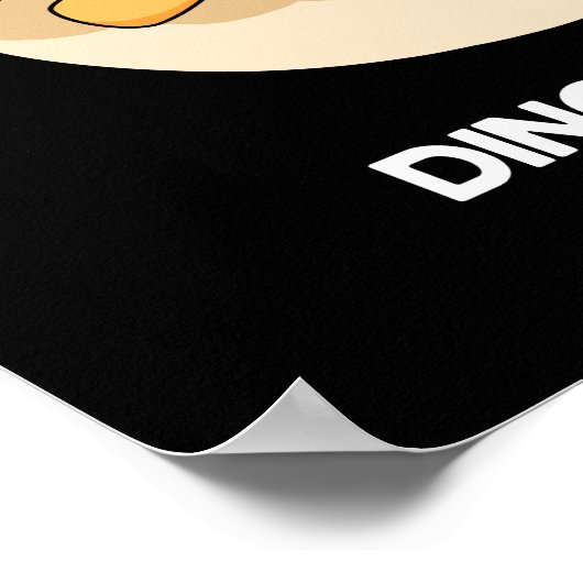 Dinosnore Funny Sleeping Dinosaur Pun Dark BG Poster (Hoek)