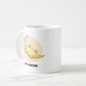 Dinosnore Funny Sleeping Dinosaur Pun Koffiemok (Voorkant links)