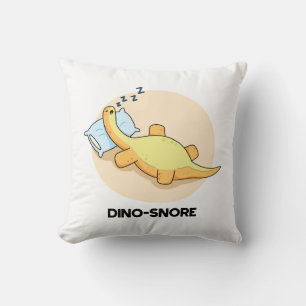 Dinosnore Funny Sleeping Dinosaur Pun Kussen