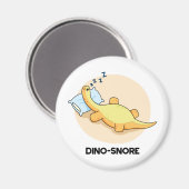 Dinosnore Funny Sleeping Dinosaur Pun Magneet (Voorkant / Achterkant)