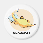 Dinosnore Funny Sleeping Dinosaur Pun Magneet (Voorkant)