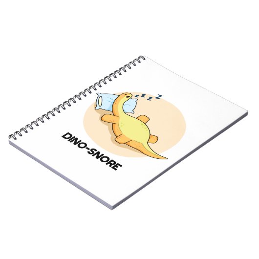 Dinosnore Funny Sleeping Dinosaur Pun Notitieboek (Linkerzijde)