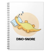 Dinosnore Funny Sleeping Dinosaur Pun Notitieboek (Voorkant)