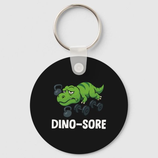 Dinosore Funny T-rex Gym Workout Sleutelhanger (Voorkant)