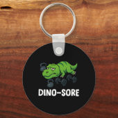 Dinosore Funny T-rex Gym Workout Sleutelhanger (Voorkant)