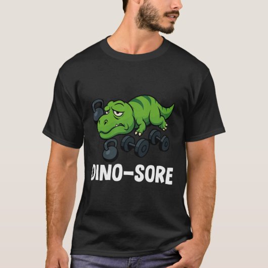 Dinosore Funny T-rex Gym Workout T-shirt (Voorkant)
