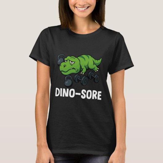 Dinosore Funny T-rex Gym Workout T-shirt (Voorkant)