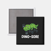 Dinosore Grappige T-rex Fitness Workout Magneet (Voorkant / Achterkant)