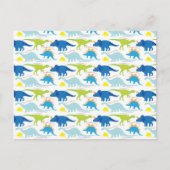 Dinosuar Design Blue en Green Pattern Dino Gifts Briefkaart (Voorkant)