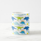 Dinosuar Design Blue en Green Pattern Dino Gifts Koffiemok (Center)
