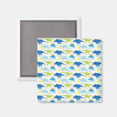 Dinosuar Design Blue en Green Pattern Dino Gifts Magneet (Voorkant / Achterkant)