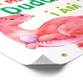 Dinosuars Birthday Party-teken voor een meisje Poster (Hoek)