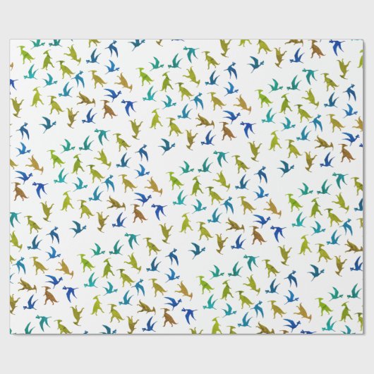 Dinosuars Pattern Cadeaupapier (Vlak)
