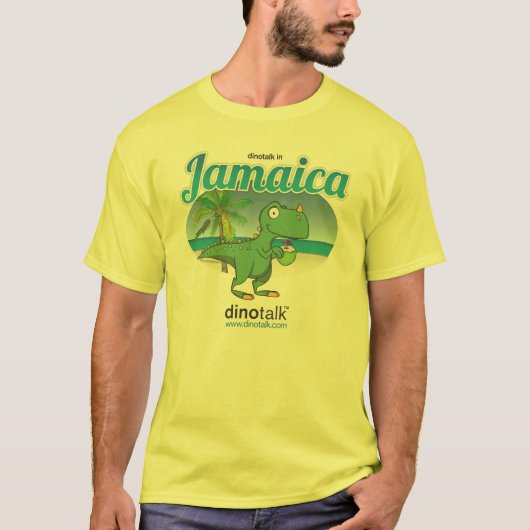 Dinotalk in Jamaica T-shirt (Voorkant)