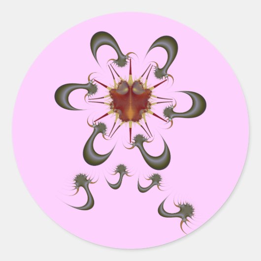 Dinoverna Bug met antivirus Ronde Sticker (Voorkant)