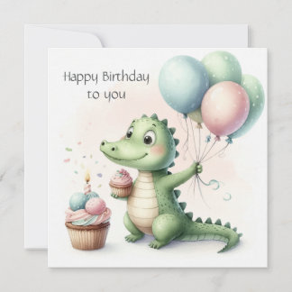 dinozaur birthday Personalize Custom Kaart