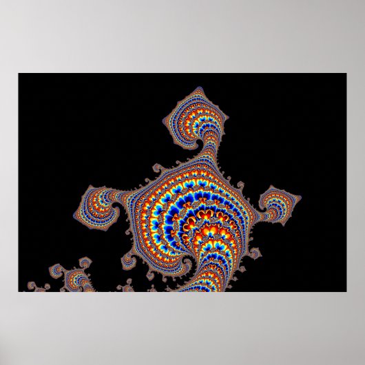 Dinozaur - Fractal Art Poster (Voorkant)